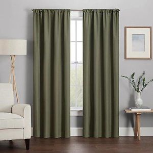 Eclipse Kate 54-Inch Rod Pocket Room Darkening Window Curtain 2 Panel Set